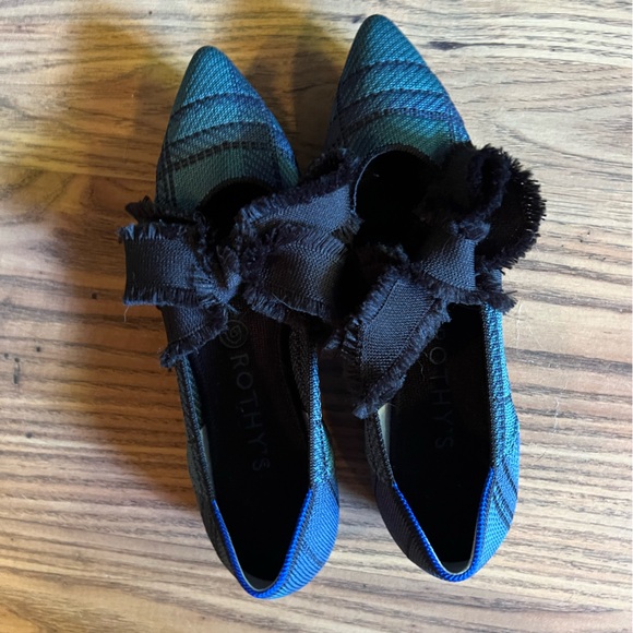 Rothy's Pine Plaid Mary Jane points, size 8 - Picture 7 of 11